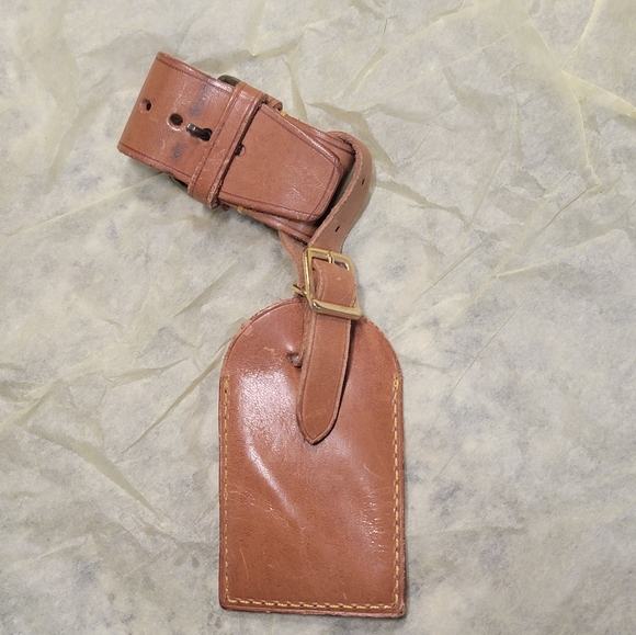 Louis Vuitton Vachetta Luggage Tag and Strap with silver-tone hardware - Picture 4 of 13